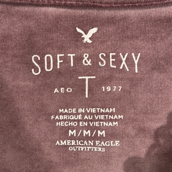 NWOT American Eagle Soft & Sexy Tie Up Long Sleeve Top - Picture 3 of 3